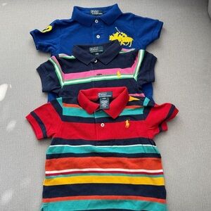 Lot of Polo by Ralph Lauren Kids' Polo Shirts - Blue, Multicolor Stripes